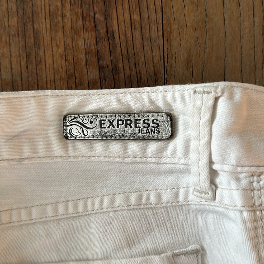 Express  Low Rise Jean Leggings White - Picture 7 of 8